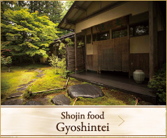 Shojin vegetarian cuisine: Gyoshintei