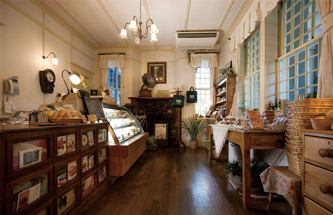 Take out shop of homemade cake inside the Meiji shrine.