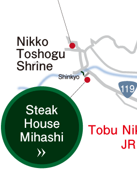 map of steak house mihashi