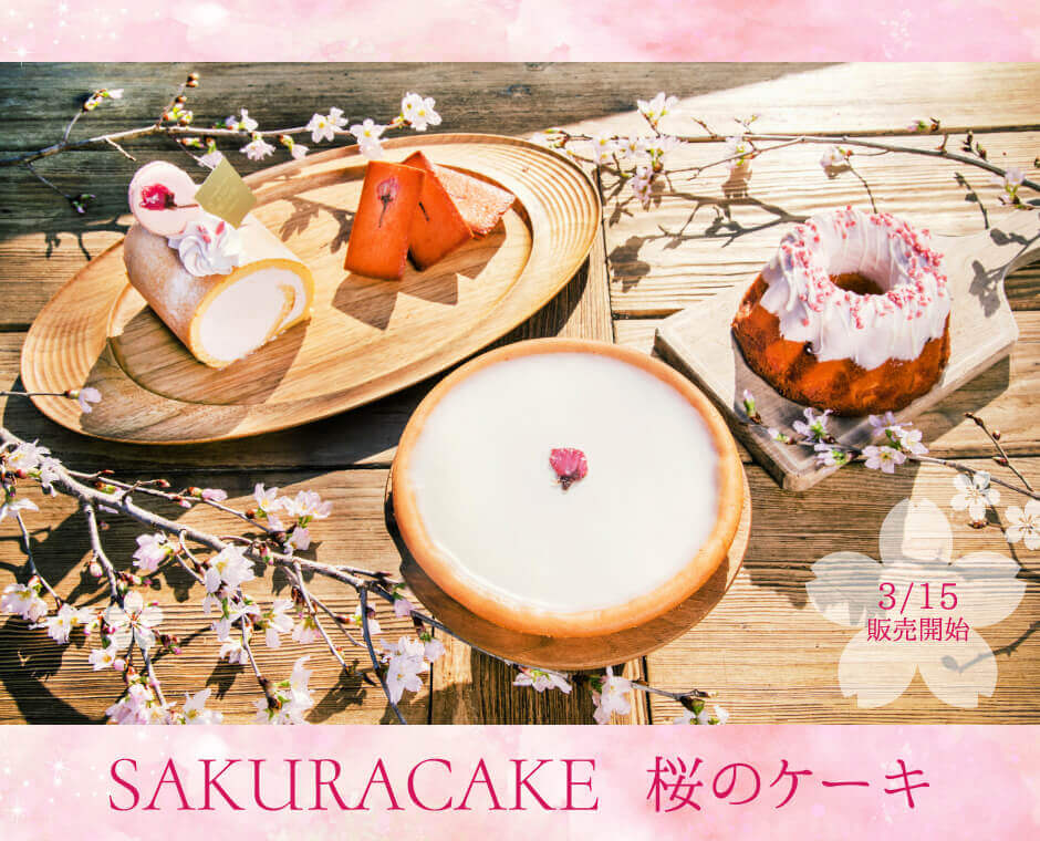 Spring special desserts, SAKURA CAKES 桜のケーキ