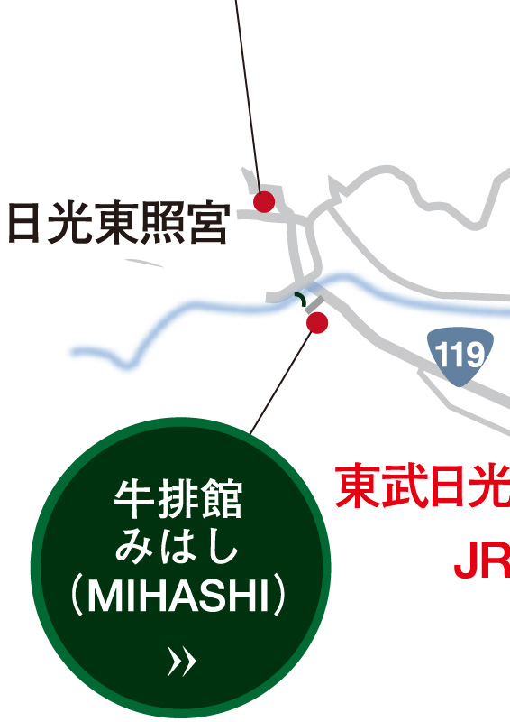 map of steak house mihashi